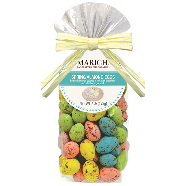 slide 1 of 1, MARICH Chocolates Easter Spring Almond Eggs Candies, 7 oz