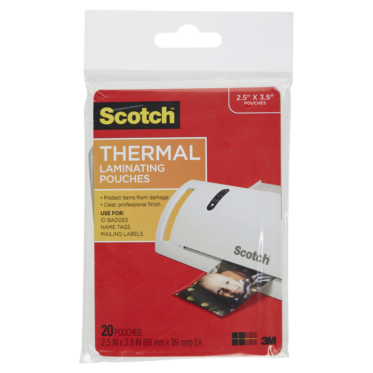 slide 1 of 1, Scotch thermal Laminating Pouches, Wallet Size, 20 ct