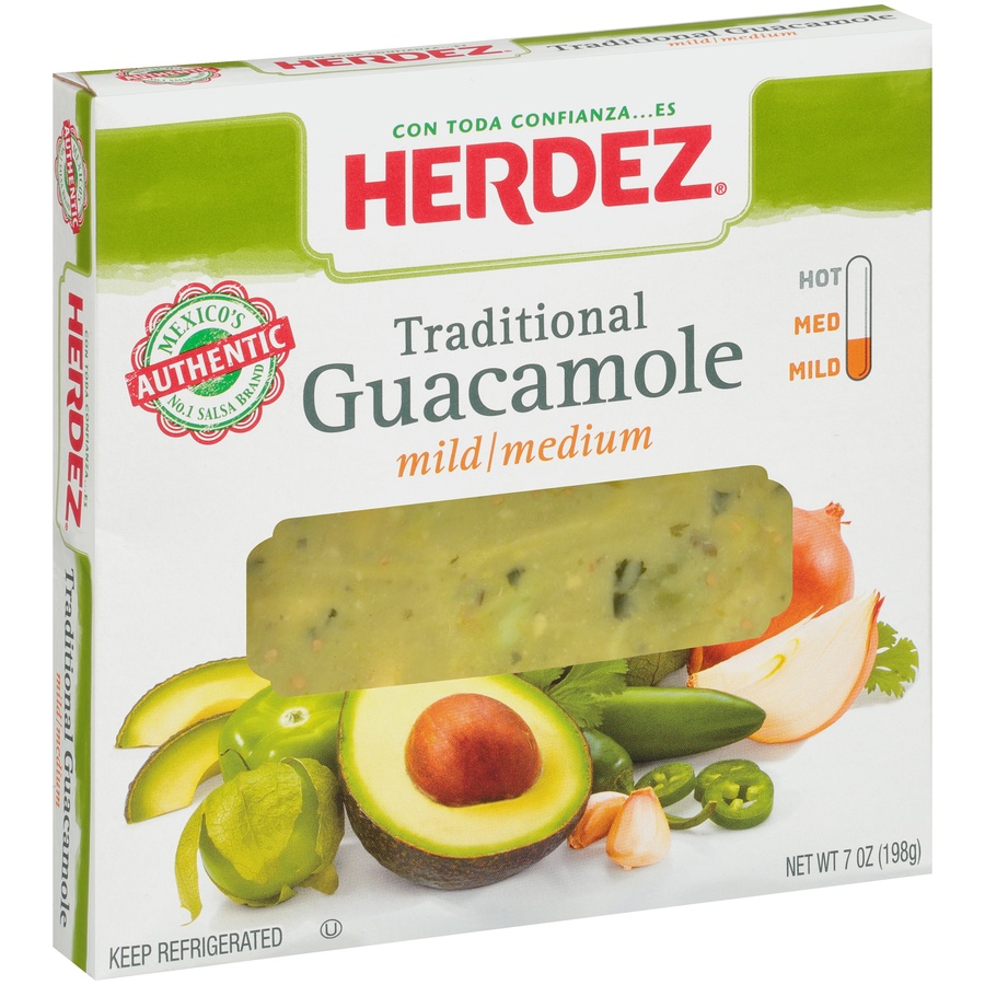 slide 8 of 8, Herdez Traditional Mild/Medium Guacamole, 7 oz