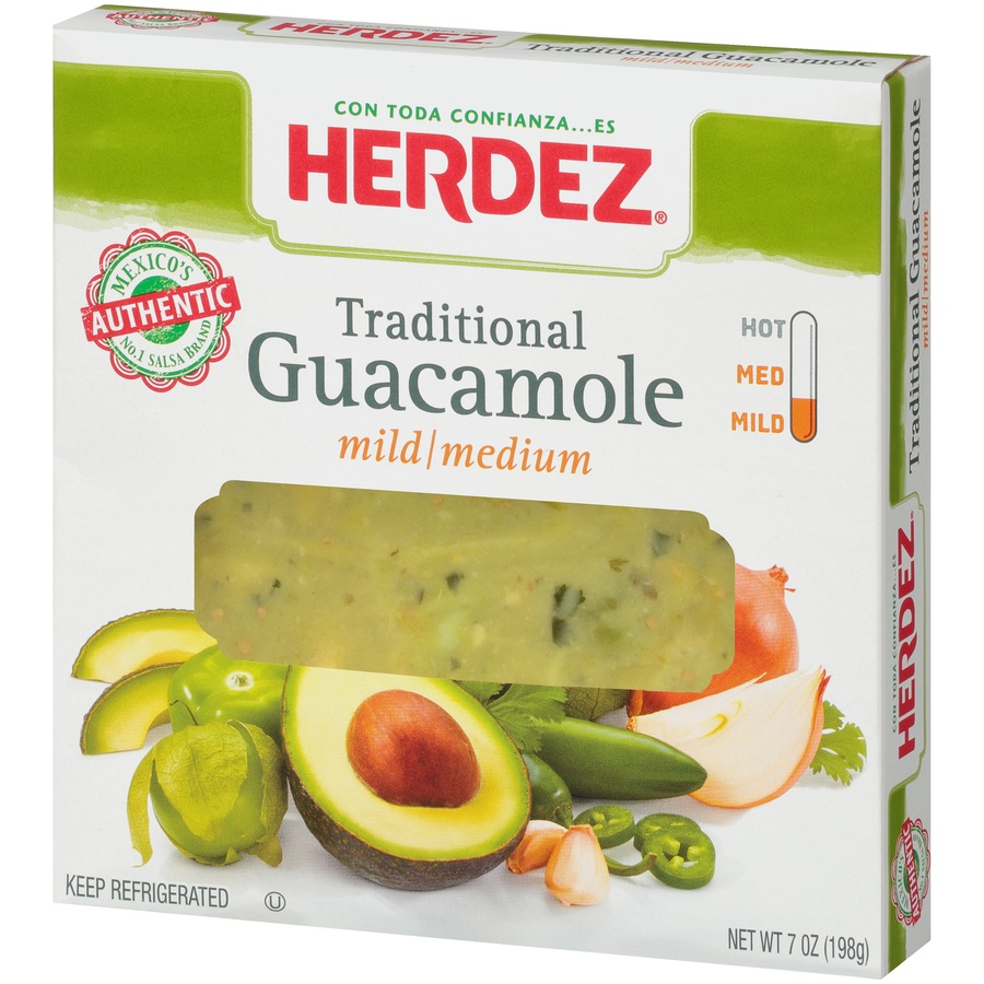 slide 2 of 8, Herdez Traditional Mild/Medium Guacamole, 7 oz