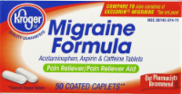 slide 1 of 1, Kroger Migraine Formula Caplets, 50 ct