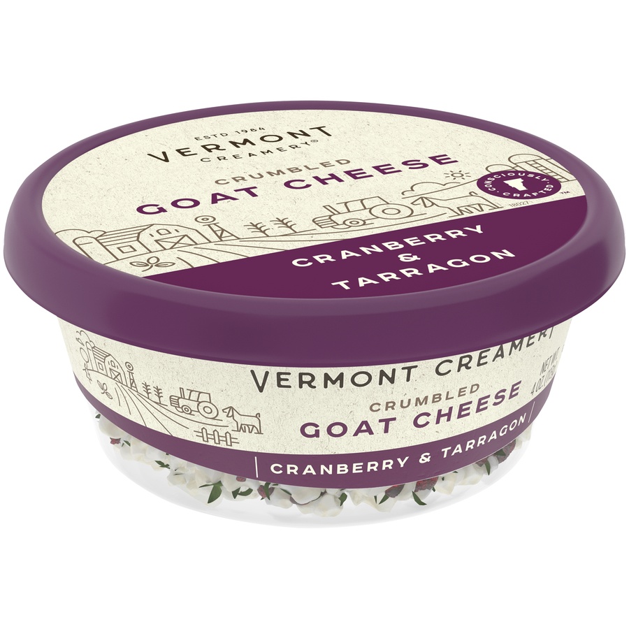 slide 2 of 8, Vermont Creamery Cranberry Tarragon Crumbled Goat Cheese, 4 oz