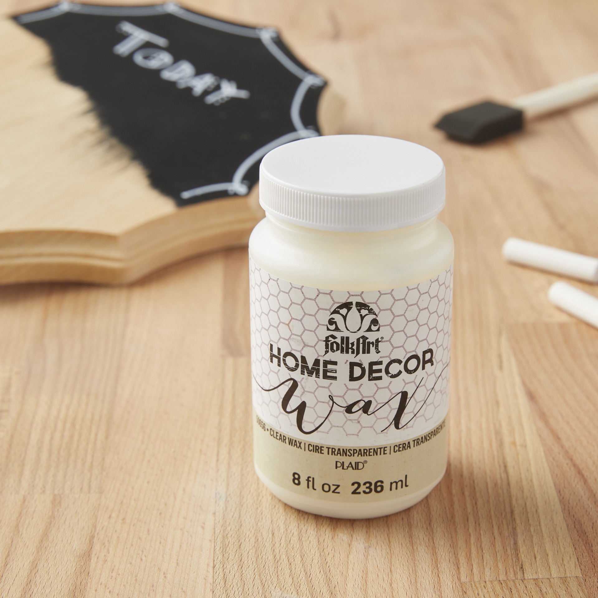 slide 2 of 2, Craft Smart Folkart Home Decor Clear Wax, 8 fl oz