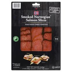 Foppen Toast-Sized Varieties Smoked Norwegian Salmon Slices