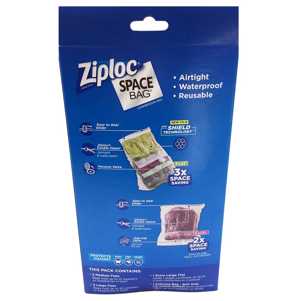 slide 2 of 2, Ziploc Space Bag, Variety Pack, 6 ct