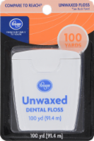 slide 1 of 1, Kroger Unwaxed Dental Floss, 100 yd