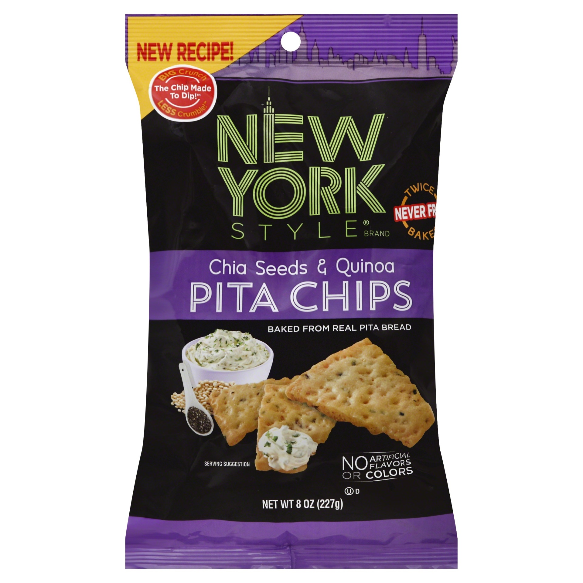 slide 1 of 6, New York Style Pita Chips 8 oz, 8 oz