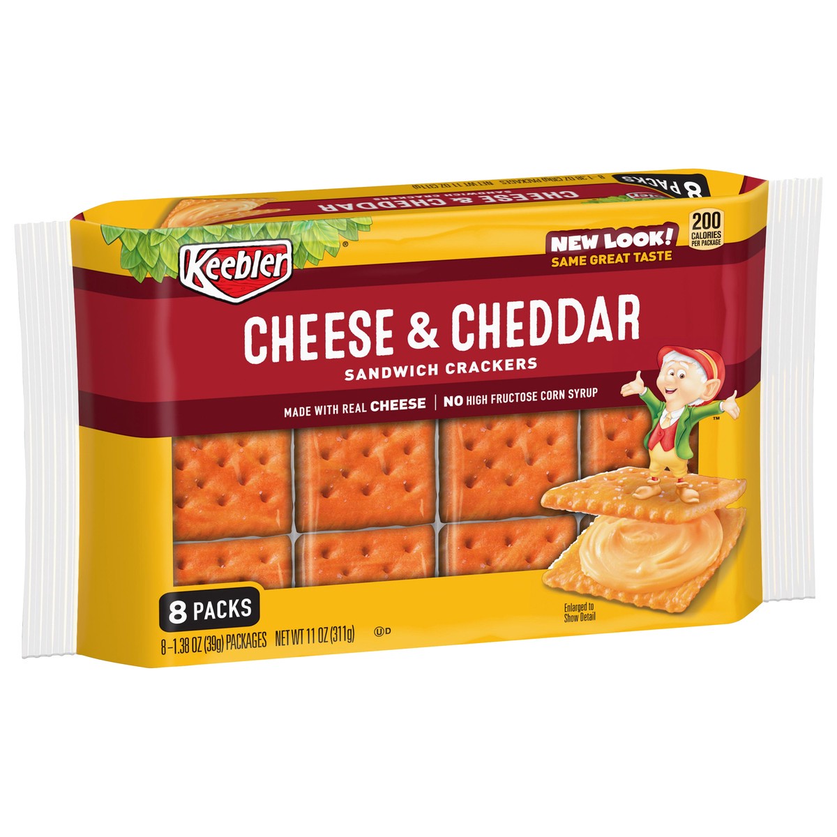 slide 2 of 6, Keebler Sandwich Crackers, Cheese and Cheddar, 11 oz, 8 Count, 11 oz