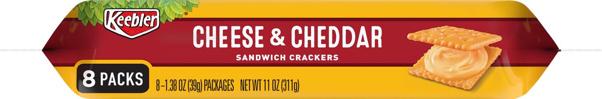 slide 3 of 6, Keebler Sandwich Crackers, Cheese and Cheddar, 11 oz, 8 Count, 11 oz