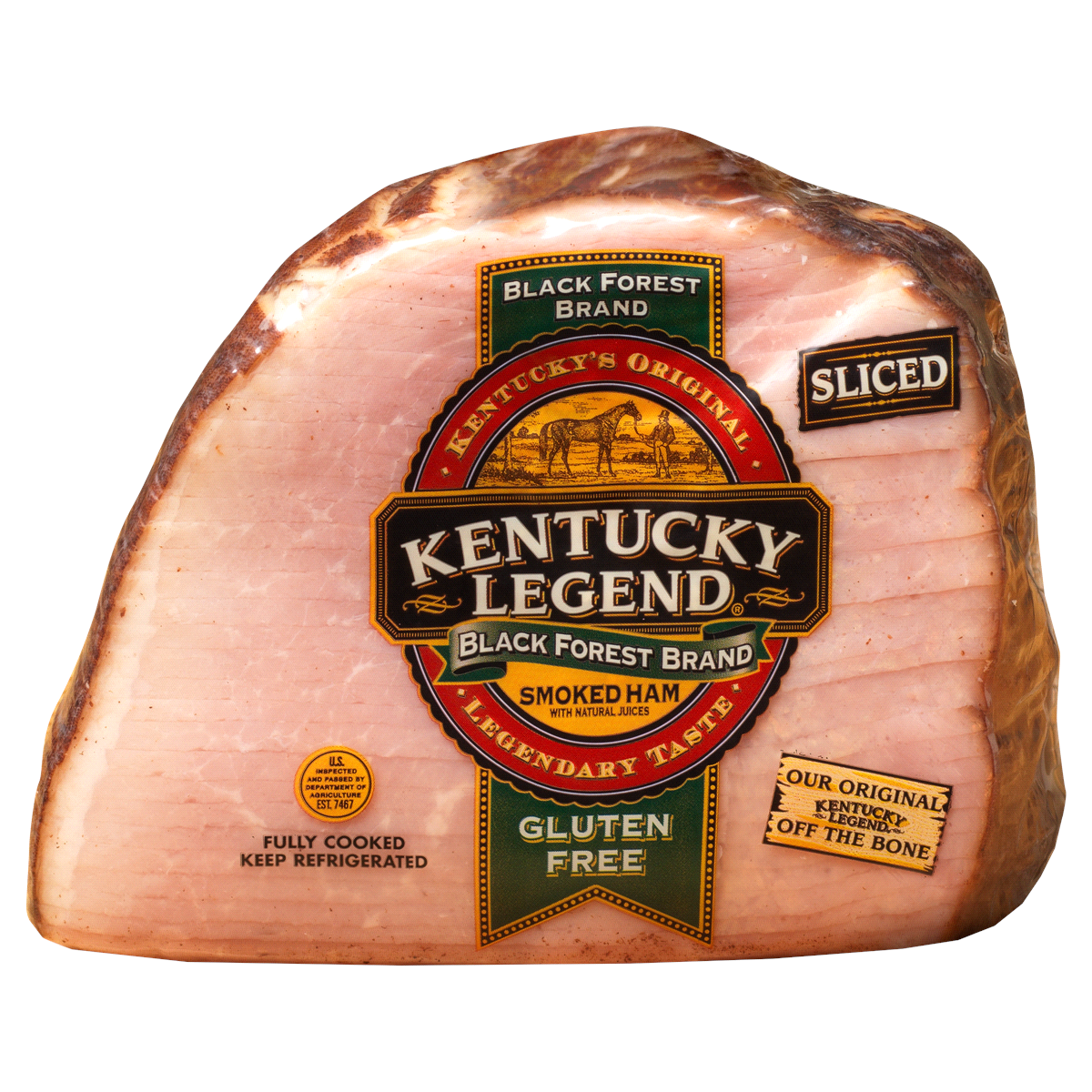 slide 1 of 1, Kentucky Legend Black Forest Fully Cooked Sliced Quarter Ham, per lb