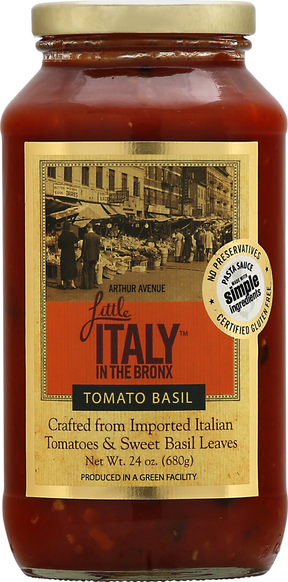 slide 4 of 7, Little Italy in the Bronx Pasta Sauce, Tomato Basil, 24 oz