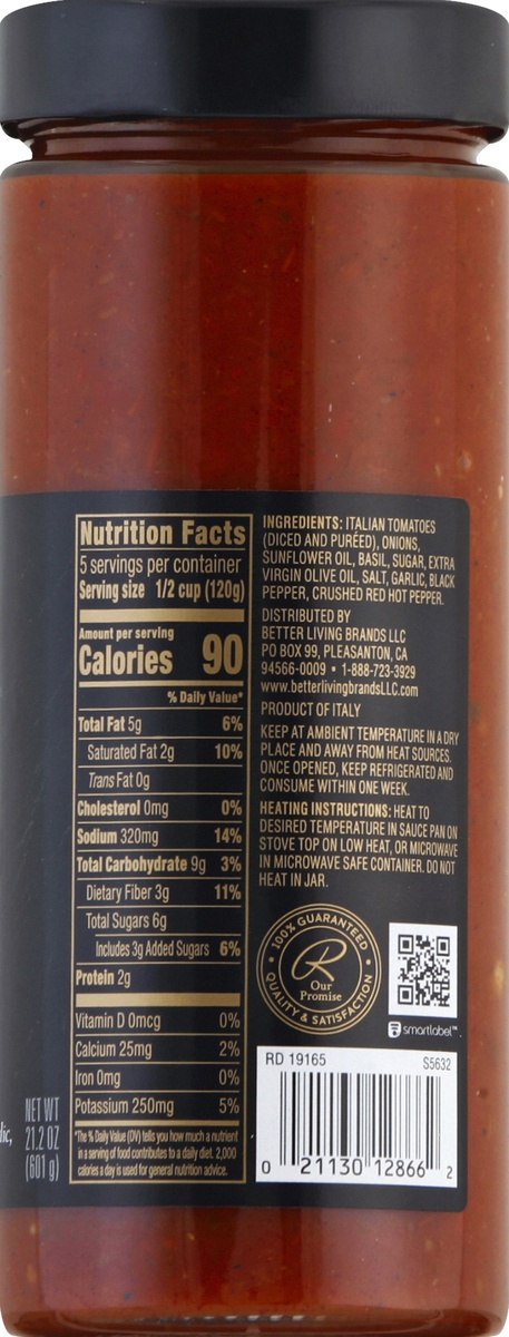 slide 7 of 7, Signature Reserve with Tomato, Basil, Garlic and Red Hot Peppers Arrabbiata Pasta Sauce 21.2 oz, 21.2 oz