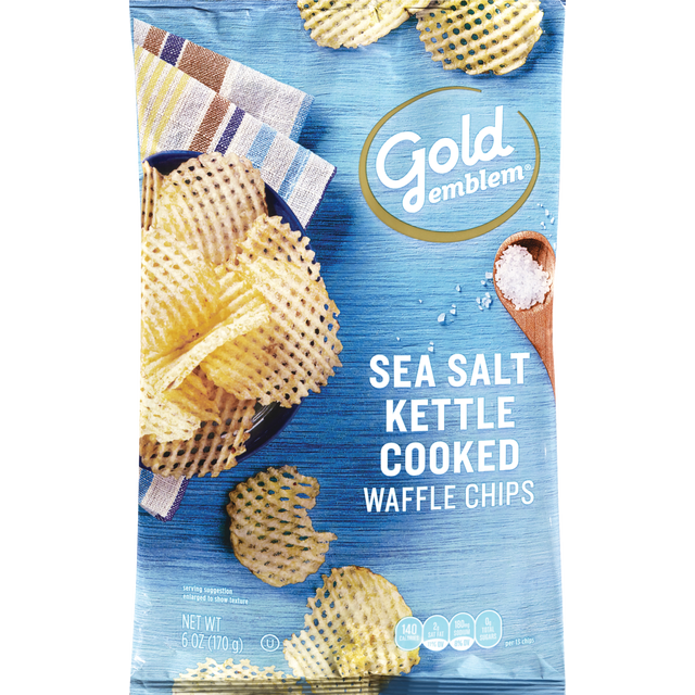 slide 1 of 1, GE Sea Salt Waffle Chips, 1 ct