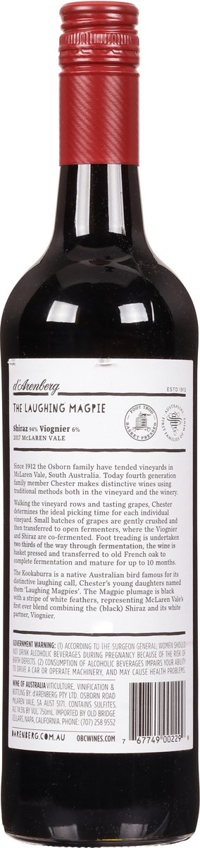 slide 2 of 9, d'Arenberg The Laughing Magpie McLaren Vale Shiraz Viognier 750 ml, 750 ml