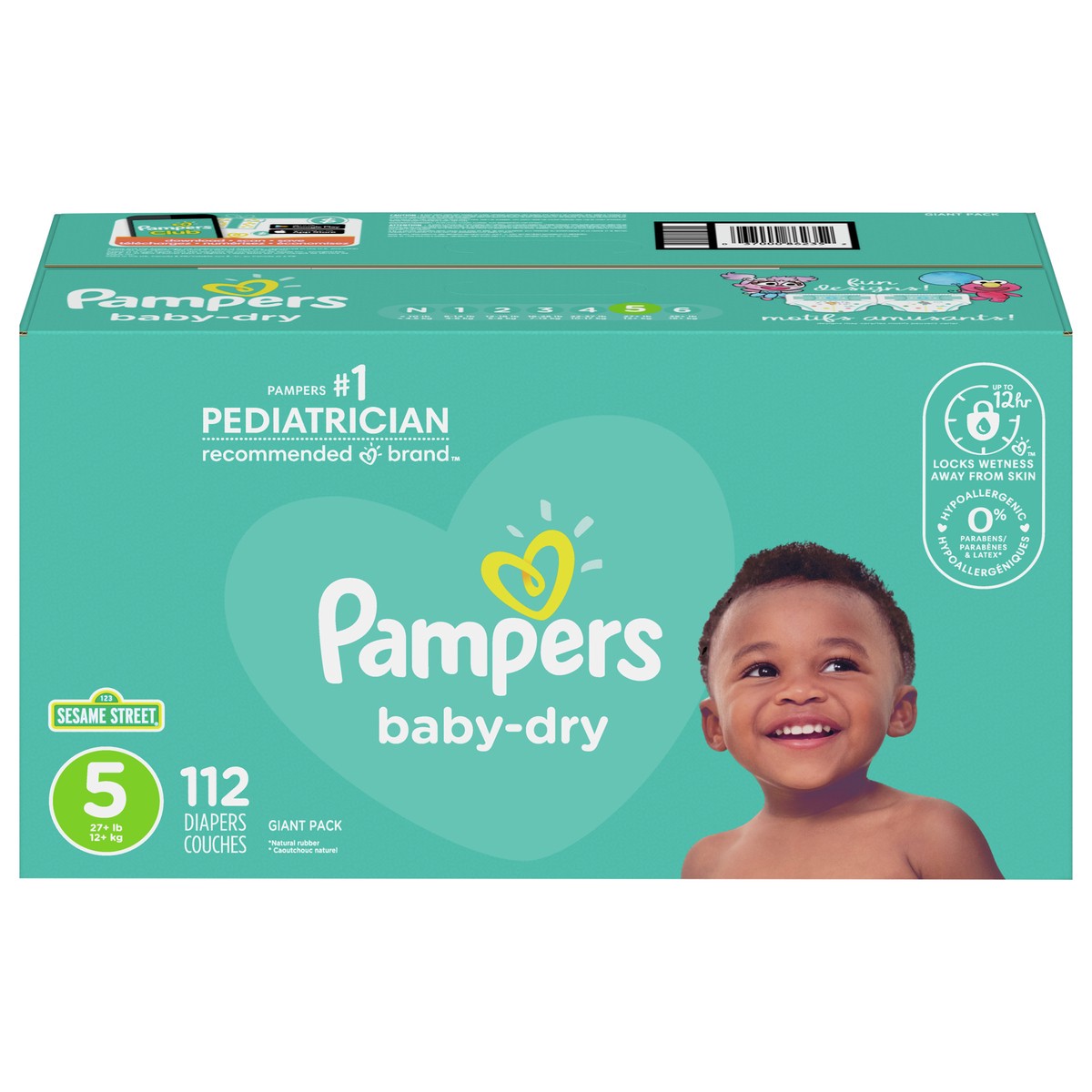 slide 1 of 4, Pampers Baby-Dry Diapers Size 5, 112 ct
