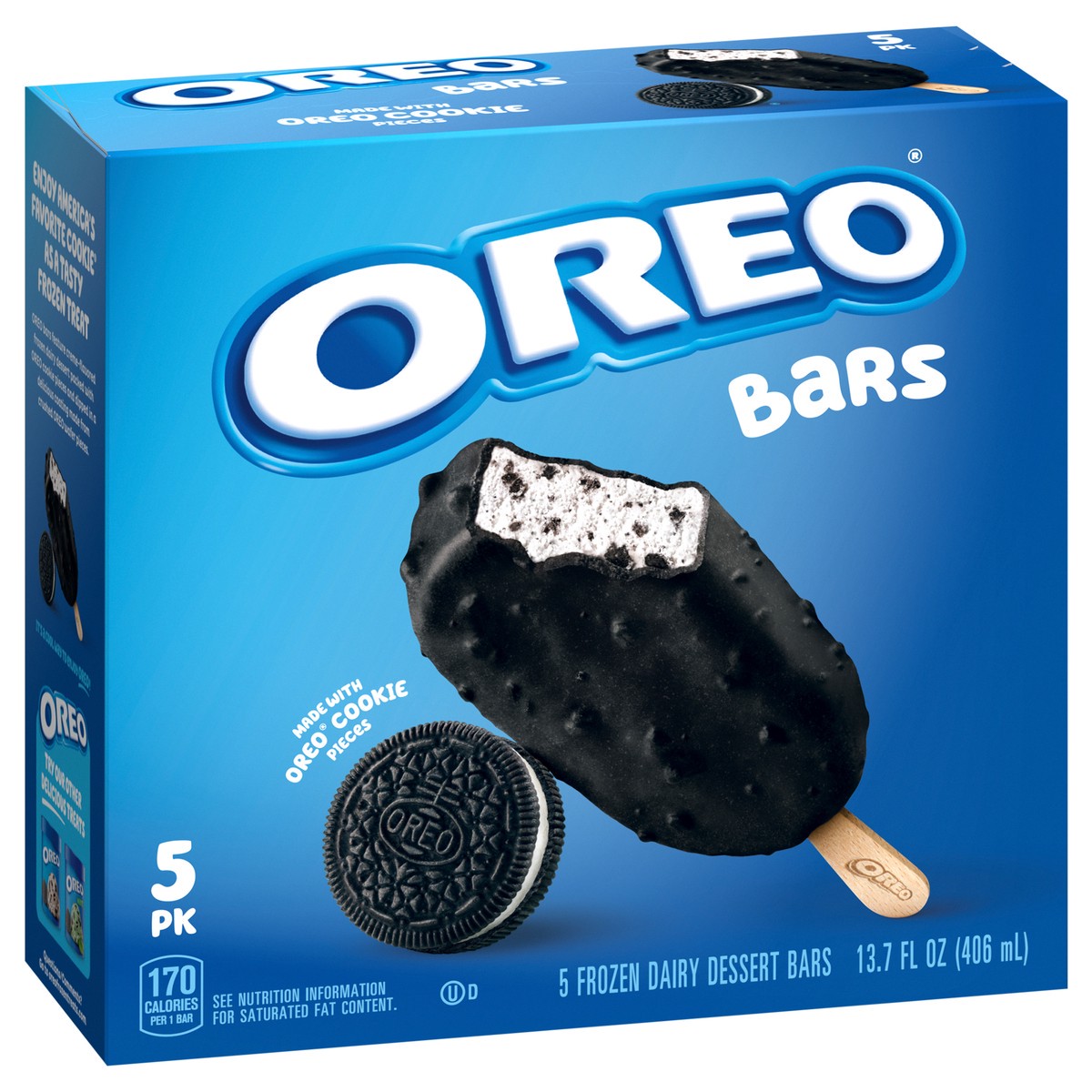 slide 2 of 9, Oreo Frozen Dairy Dessert Bars, 5 ct