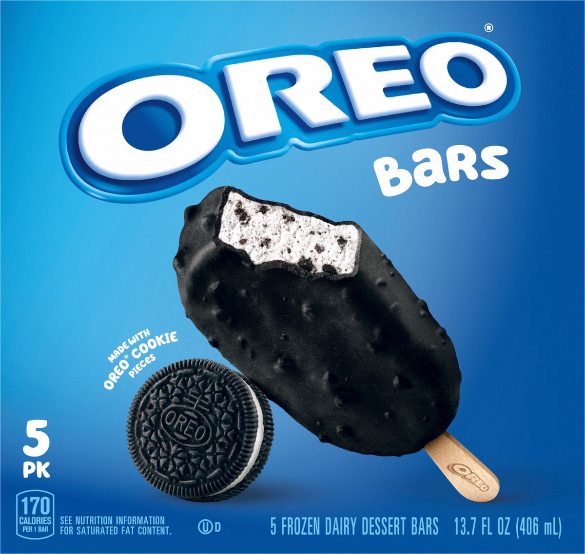 slide 7 of 9, Oreo Frozen Dairy Dessert Bars, 5 ct