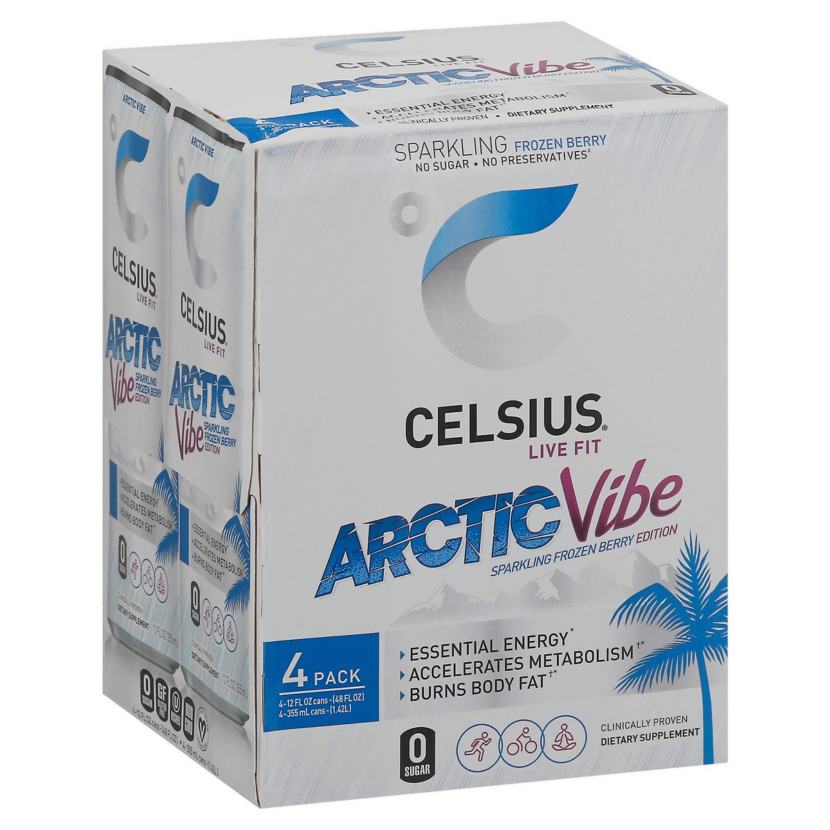 slide 6 of 10, CELSIUS Live Fit Arctic Vibe Energy Drink - 4 ct, 4 ct