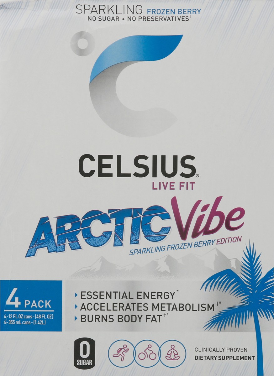 slide 9 of 10, CELSIUS Live Fit Arctic Vibe Energy Drink - 4 ct, 4 ct