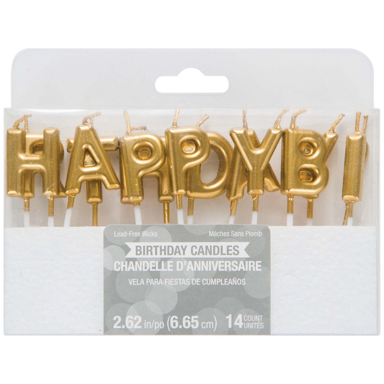 slide 1 of 1, CREATIVE CONVERTING Cndls Pick Hpy Bday Gld, 14 ct