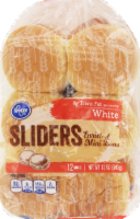 slide 1 of 1, Kroger White Slider Mini Buns, 12 oz