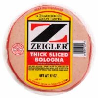 slide 1 of 1, Zeigler Thick Sliced Bologna, 12 oz