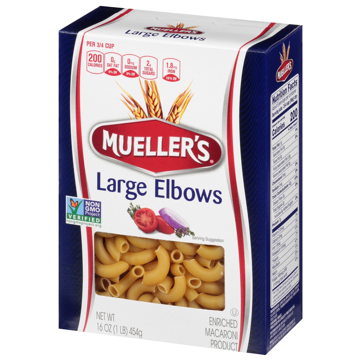 slide 3 of 9, Mueller's Large Elbows, 16 oz