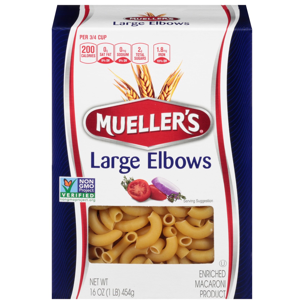 slide 1 of 9, Mueller's Large Elbows, 16 oz