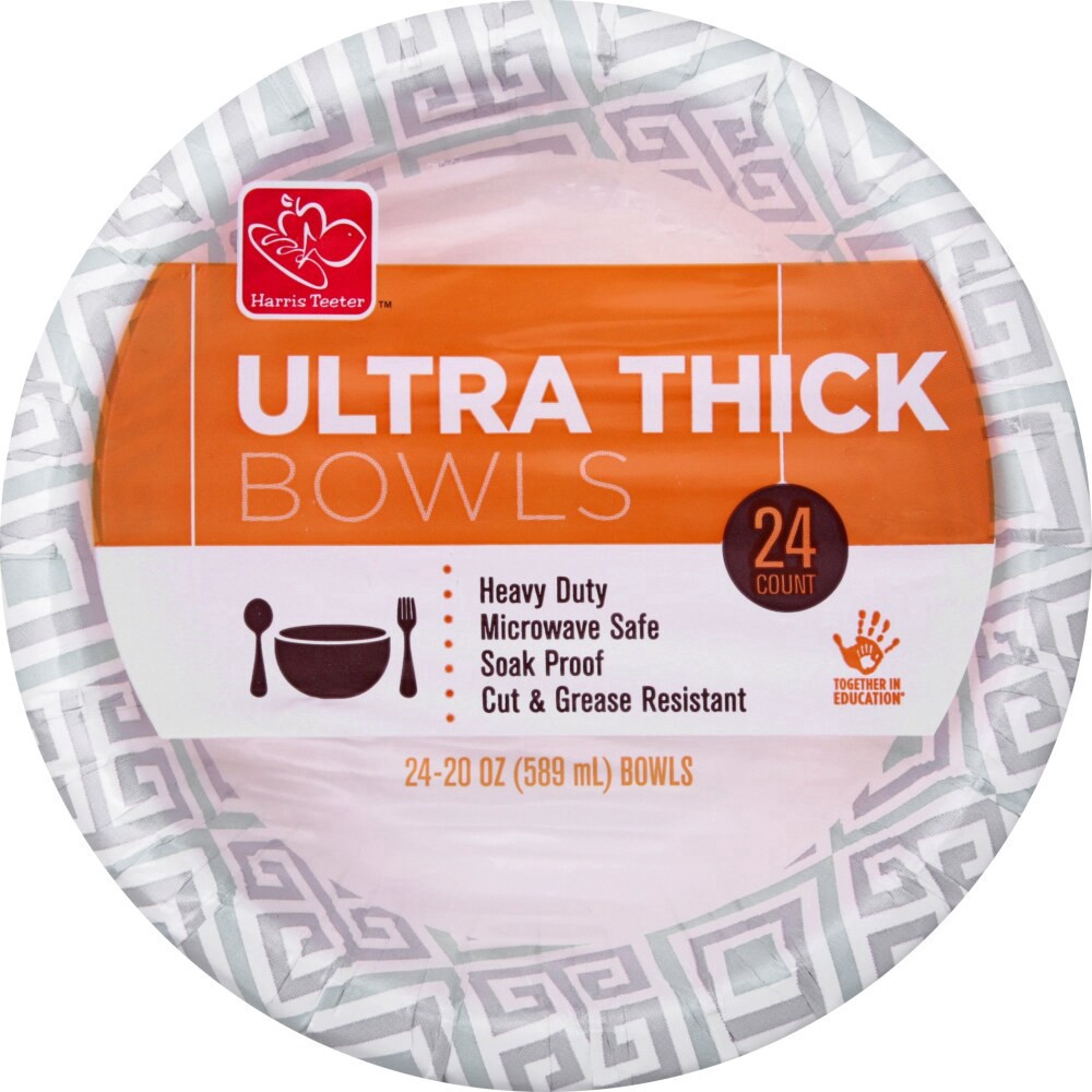 slide 1 of 4, Harris Teeter™ Ultra Thick Bowls, 24 ct; 20 fl oz