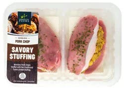 Pork Chops Stuffed Savory Boneless - Lb