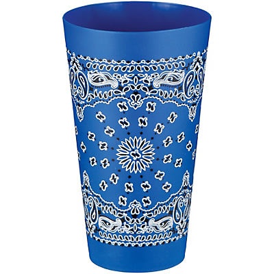 slide 1 of 1, Haven & Key Blue Bandana Summer Plastic Tumbler, 34 oz