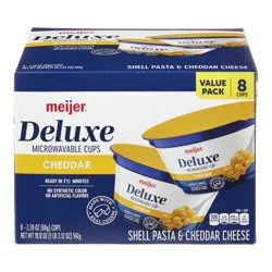 Meijer Deluxe Shells And Cheddar Microwavable Cups, 8 Pack