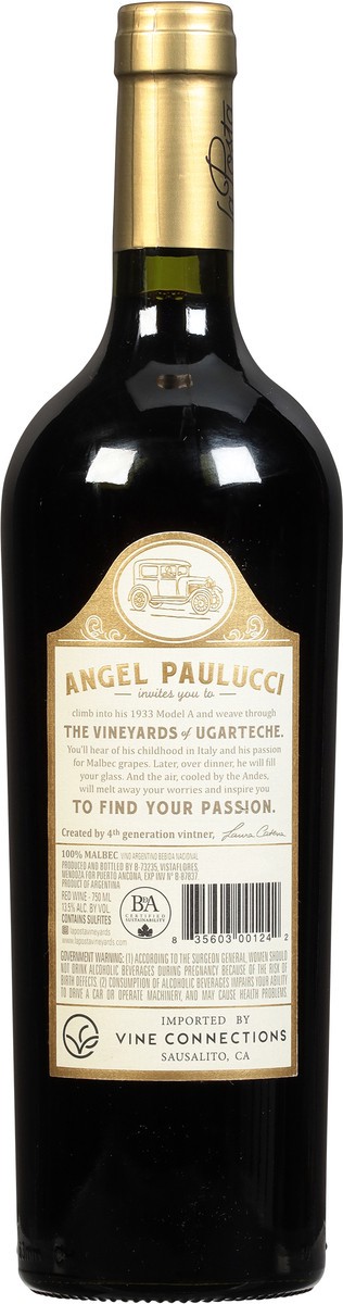 slide 3 of 9, La Posta Paulucci Malbec Argentina 2020 Red Wine 750 ml, 750 ml