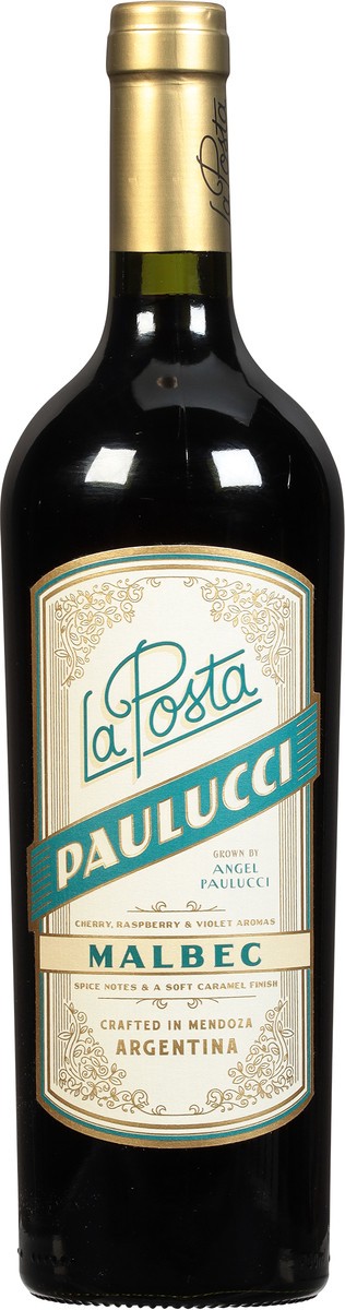 slide 9 of 9, La Posta Paulucci Malbec Argentina 2020 Red Wine 750 ml, 750 ml