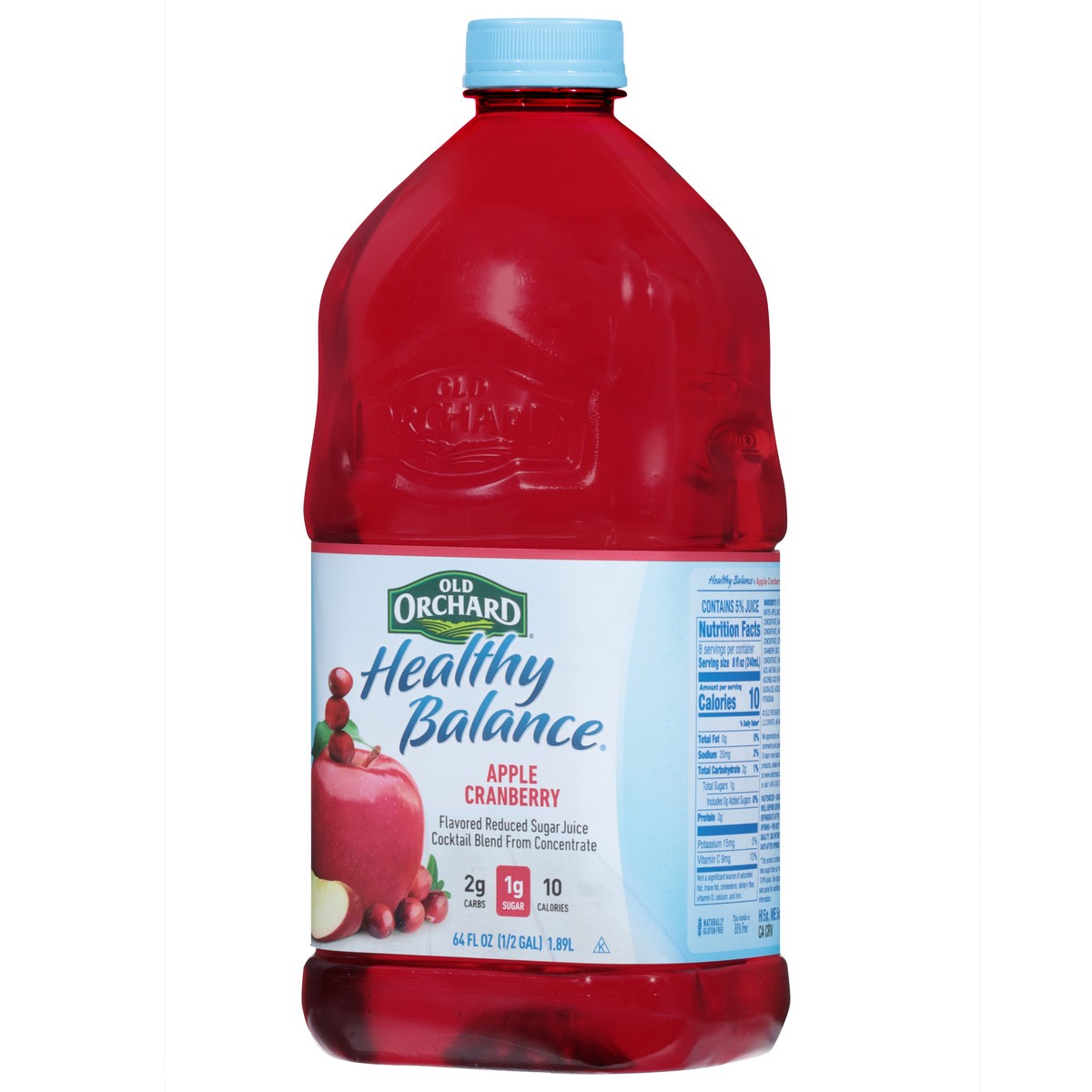 slide 5 of 9, Old Orchard Healthy Balance Apple Cranberry Juice - 64 fl oz, 64 fl oz