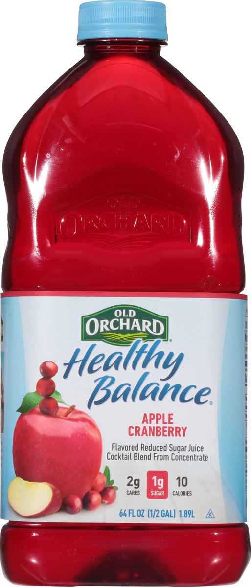 slide 6 of 9, Old Orchard Healthy Balance Apple Cranberry Juice - 64 fl oz, 64 fl oz