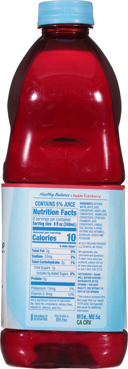 slide 2 of 9, Old Orchard Healthy Balance Apple Cranberry Juice - 64 fl oz, 64 fl oz