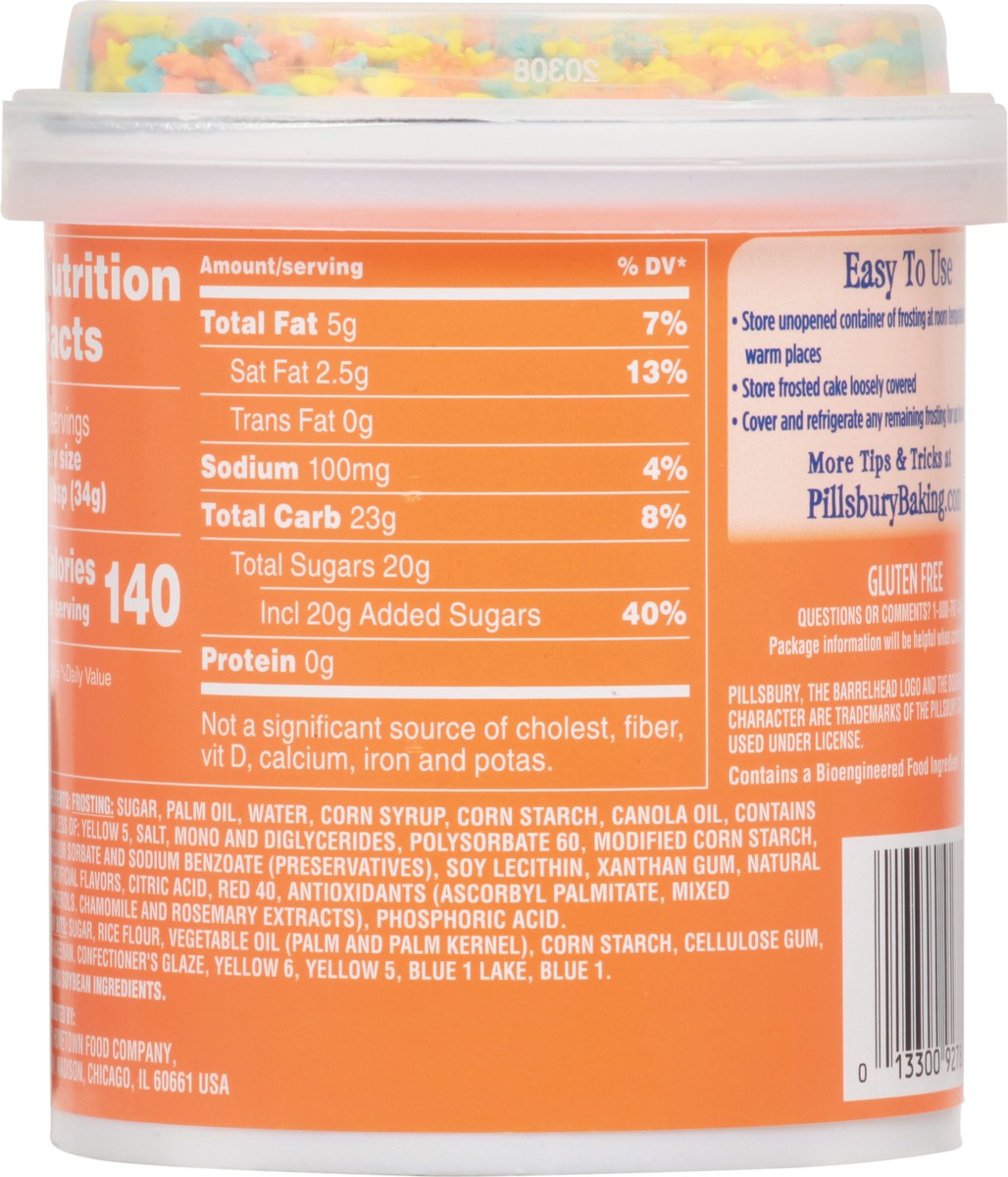 slide 4 of 13, Pillsbury Funfetti Orange All Star Vanilla Frosting 15.6 oz Tub, 15.6 oz