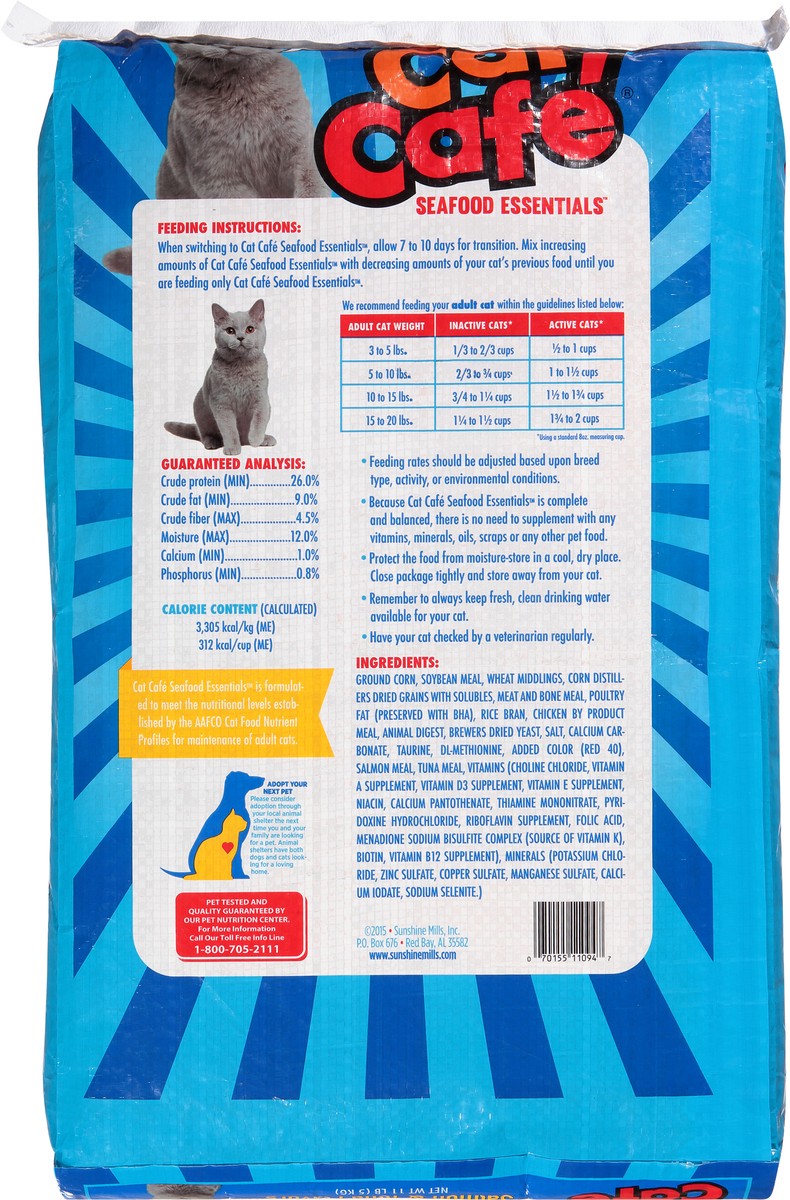 slide 7 of 11, Sunshine Seafood Essentials Salmon & Tuna Flavors Cat Food 11 lb, 11 lb