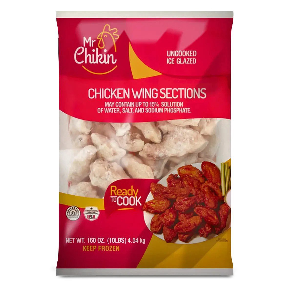 slide 1 of 1, Mr Chikin Party Wings, 10 lb