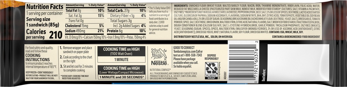 slide 4 of 7, TOMBSTONE Pepperoni Pizza Stix Frozen Pizza 3oz Pack, 3 oz