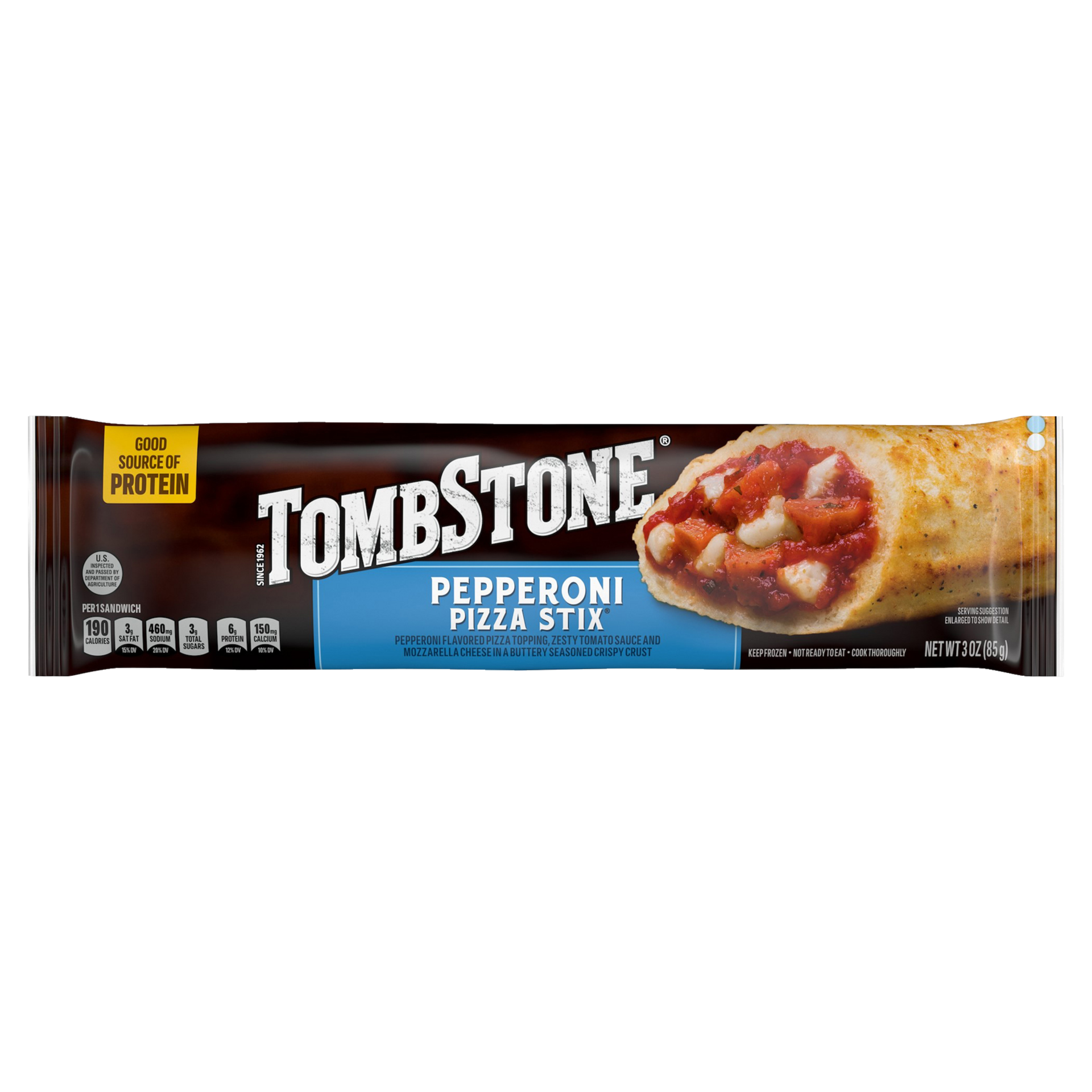 slide 1 of 7, TOMBSTONE Pepperoni Pizza Stix Frozen Pizza 3oz Pack, 3 oz