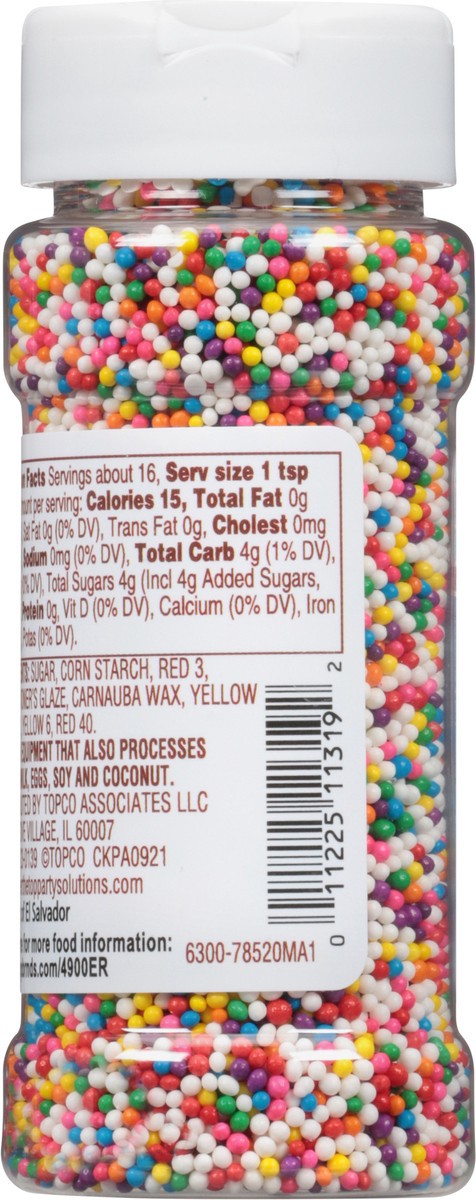 slide 10 of 11, Over The Top Decorating Non-Pareils, Rainbow Rush, 2.2 oz