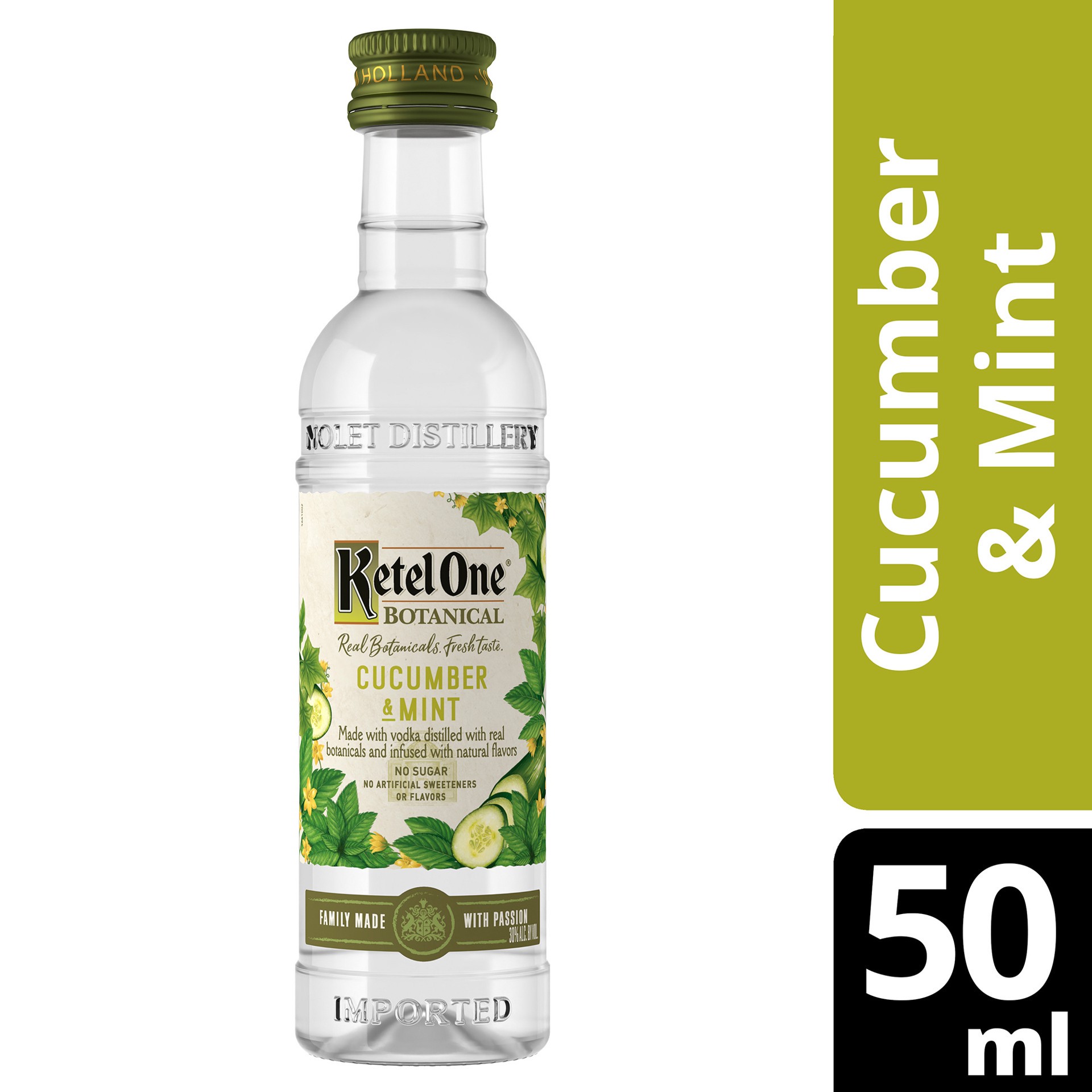 slide 1 of 3, Ketel One Botanical Cucumber & Mint Vodka Distilled With Real Botanicals And Infused With Natural Flavors, 50 mL, 