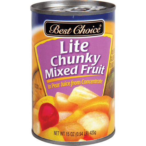 slide 1 of 1, Best Choice Lite Chunky Mixed Fruit, 15 oz