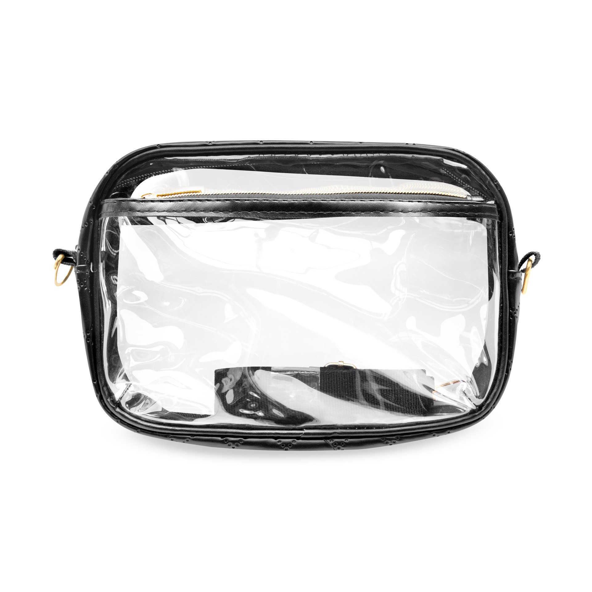 slide 3 of 3, Black Lined Clear Toaster Bag By Make Market, 8.7 in x 2.25 in x 6 in