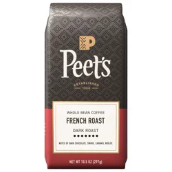 Peet's Coffee French Roast Dark Roast Whole Bean Coffee - 10.5 oz Bags