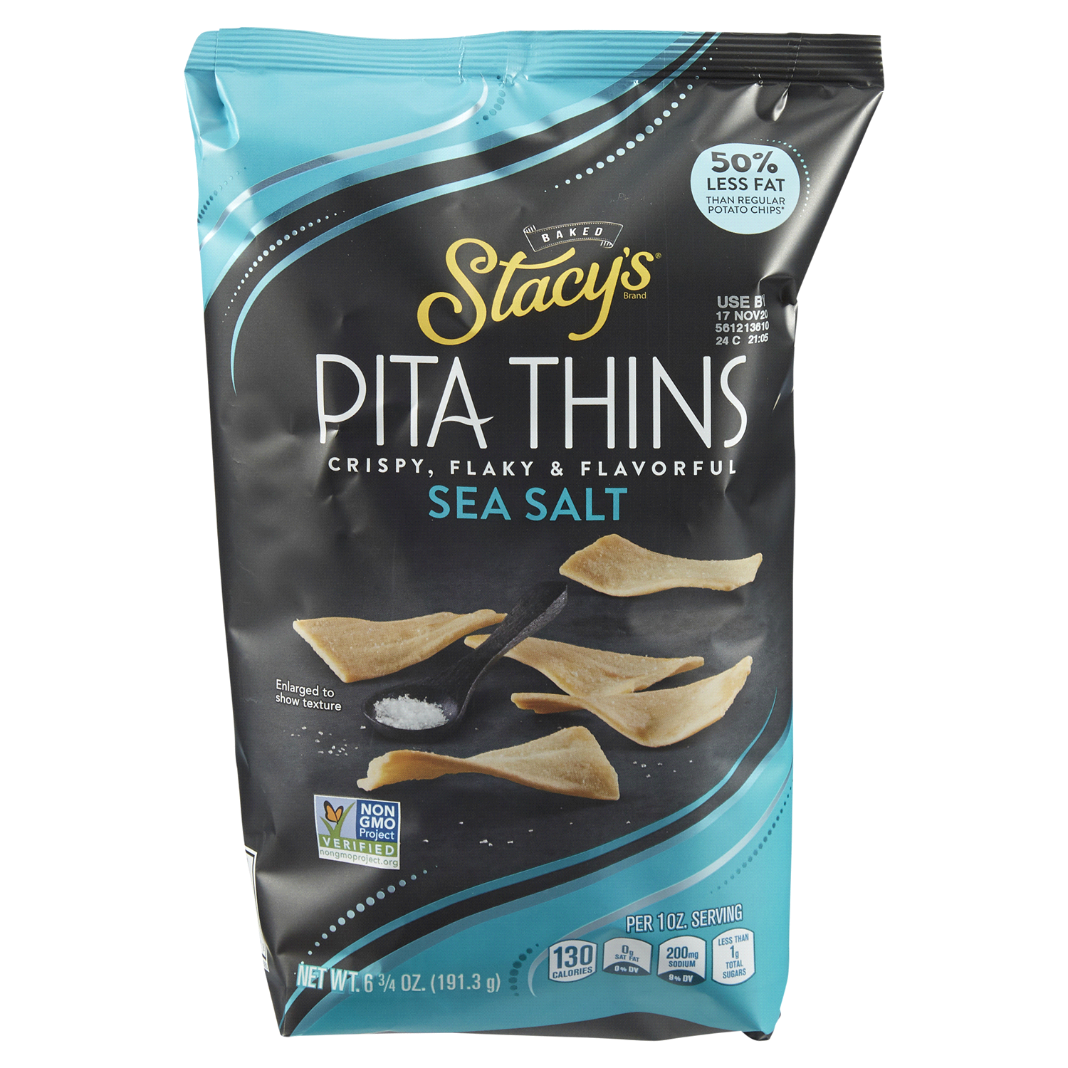 slide 1 of 2, Stacy's Baked Pita Thins Sea Salt, 6.75 oz