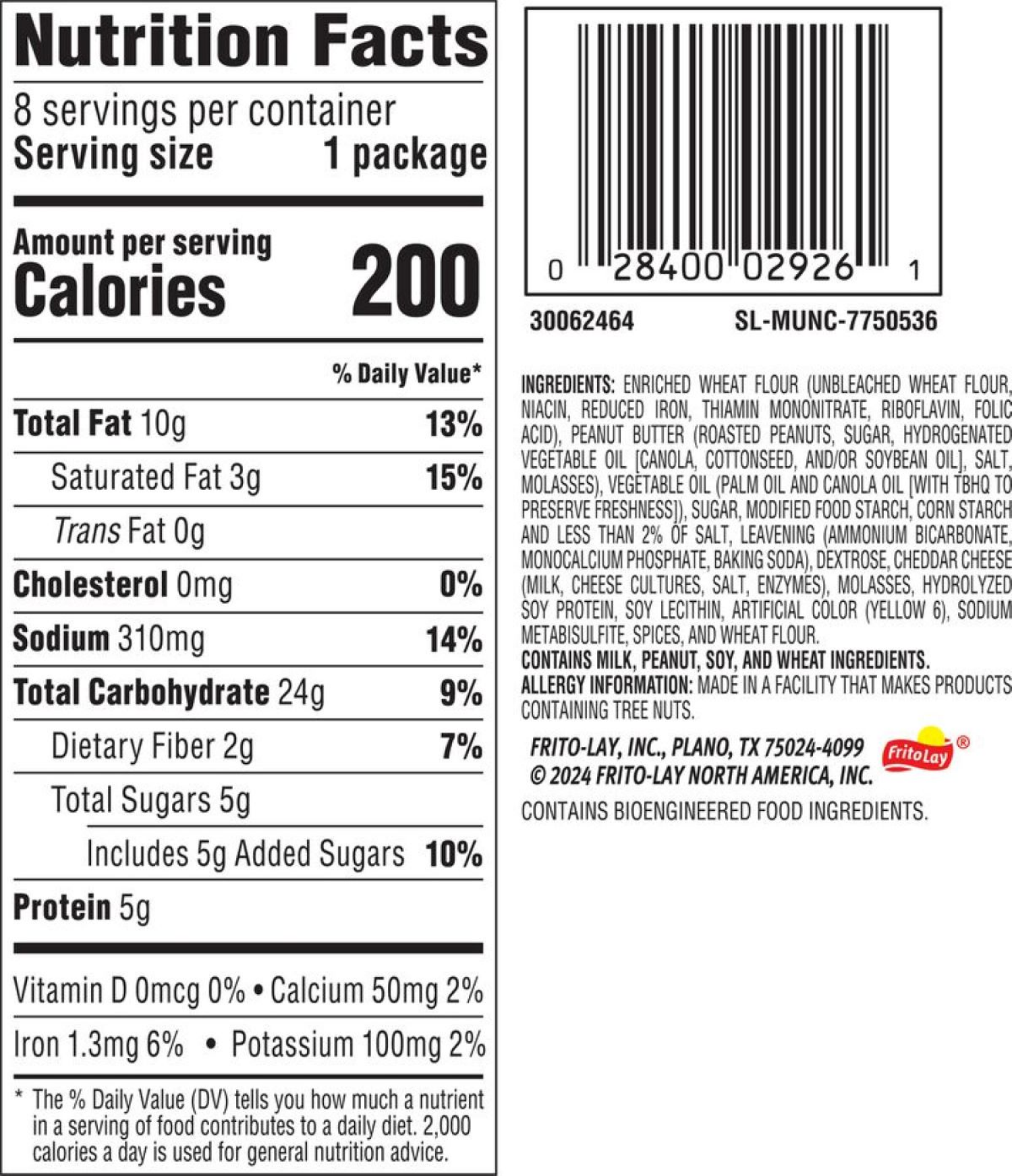 slide 3 of 3, Munchies Sandwich Crackers Real Peanut Butter Baked Cheese 1.42 Oz, 8 Count, 8 ct