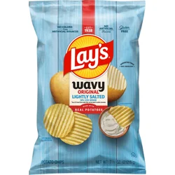 Lay's Potato Chips, Lightly Salted, Original, Wavy